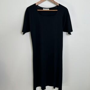 Portraits by Northern Isles Dress Women's Size L‎ / XL Black Shortsleeve Wool
